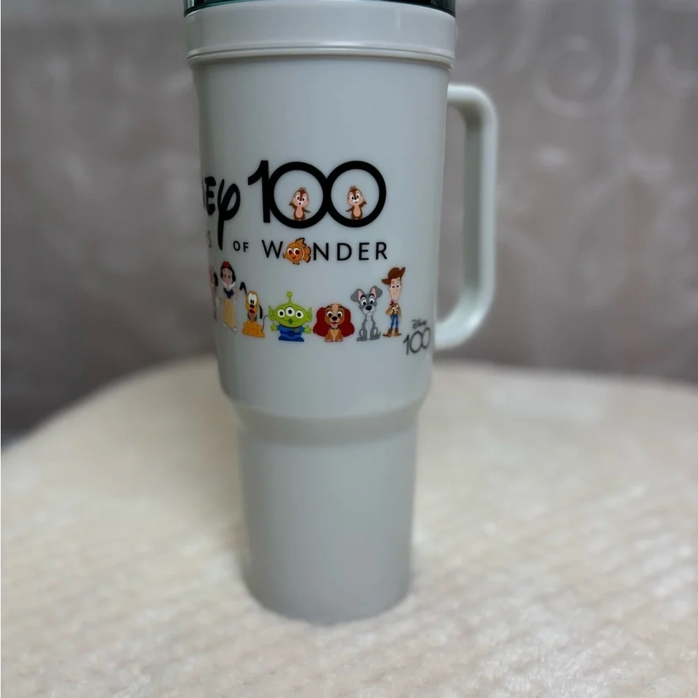 Disney 100 Year Celebration Plastic Cold Cup With Handle, NWT